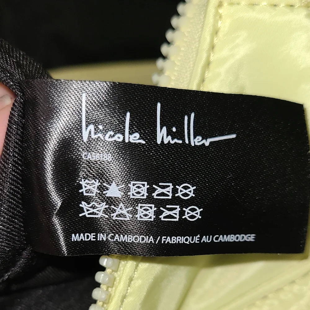 Nicole Miller Light Yellow Purse Front Pocket Bag